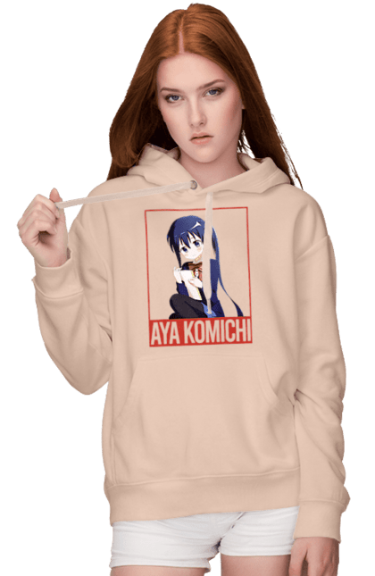 Women's hoodie with prints Kiniro Mosaic Aya Komichi. Anime, aya komichi, gold mosaic, kiniro mosaic, kinmoza, manga. 2070702