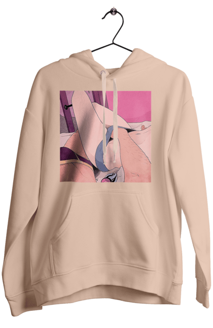 Жіноче худі з принтом "Чоловіча Рука В Жіночих Трусиках". Гра, ліжко, труси. 2070702