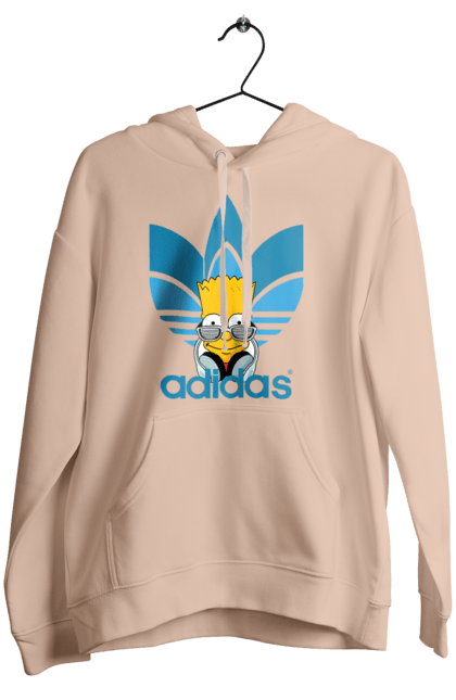 Жіноче худі з принтом "Adidas Барт". Adidas, bart, адідас, барт, мультфільм, серіал, сімпсон. 2070702