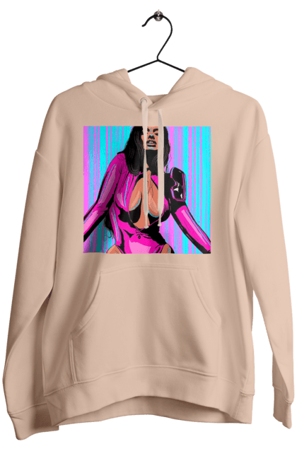 Женское худи с принтом Девушка С Глубоким Декольте. 18, голая, девушка, сиськи. 2070702