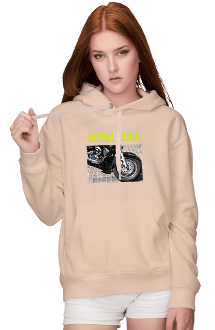 Women`s hoodie with prints Moto2. Bike, motorbike, retro, road, speed, style. 2070702