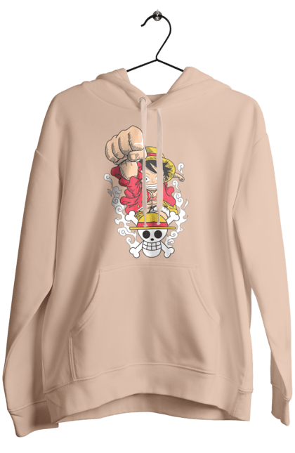 Women's hoodie with prints One Piece Luffy. Anime, luffy, manga, monkey de luffy, one piece, pirates. 2070702