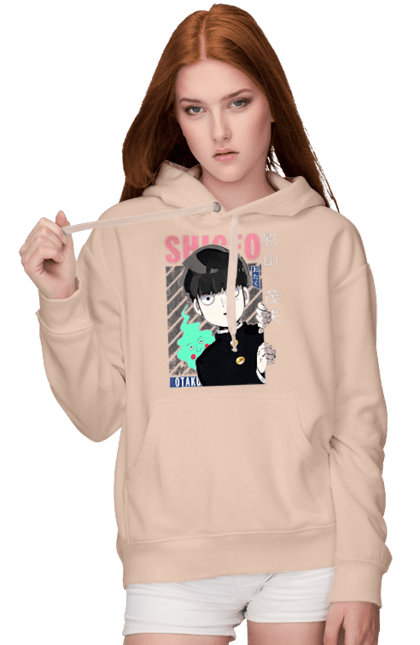 Жіноче худі з принтом "Mob Psycho 100". Anime, manga, mob psycho 100, shigeo kageyama, аніме, манга, моб, моб-вар ят 100, сігео кагеяма, шіґео каґеяма. 2070702