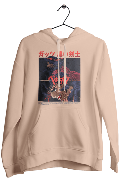 Women's hoodie with prints Berserk. Anime, berserk, griffith, guts, kentaro miura, manga. 2070702