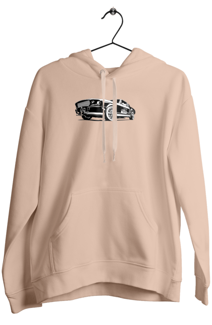 Жіноче худі з принтом "Автомобіль". Автомобіль, америка, мустанг, потужний, форд, форсаж. 2070702