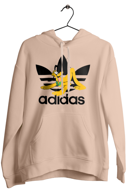 Women's hoodie with prints Adidas Pluto. Adidas, animated series, dog, pluto, tv series. 2070702