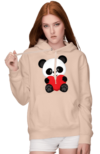Жіноче худі з принтом "Панда". Panda, медведь, мишка, панда. aslan