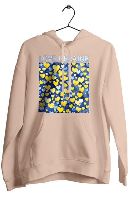 Women`s hoodie with prints I love Ukraine. Heart, i love ukraine, love, symbols of ukraine, ukraine, ukrainian symbols. 2070702
