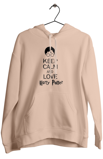 Жіноче худі з принтом "Keep calm and love Harry Potter". Gryffindor, harry potter, hogwarts, keep calm, гаррі поттер, грифіндор, книга, фільм, франшиза, хогвартс. 2070702