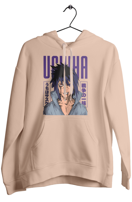 Women's hoodie with prints Naruto Sasuke Uchiha. Anime, manga, naruto, sasuke, sasuke uchiha, team 7, team number 7, uchiha. 2070702