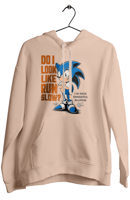 Women's hoodie with prints Sonic the Hedgehog. Comic, hedgehog, mascot, multisterial, sega, sonic, sonic the hedgehog, video game. 2070702