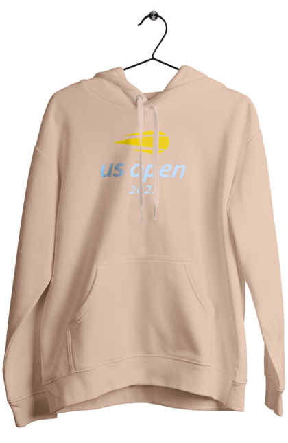 Women`s hoodie with prints US Open 2022 tennis tournament. American championship, ball, hard, new york, open championship, players, prize fund, racket, sponsor, tennis. 2070702