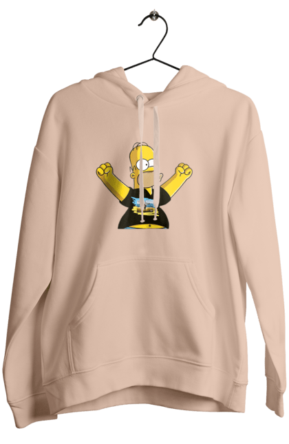 Жіноче худі з принтом "Сімпсон та російський корабель". Війна, гомер, гомер сімпсон, марка корабель, патріот, перемога, російський корабель, сімпсон, україна. 2070702