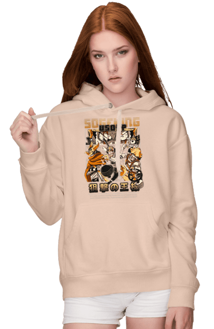 Women's hoodie with prints One Piece Usopp. Anime, manga, one piece, sniper, straw hat pirates, usopp. 2070702