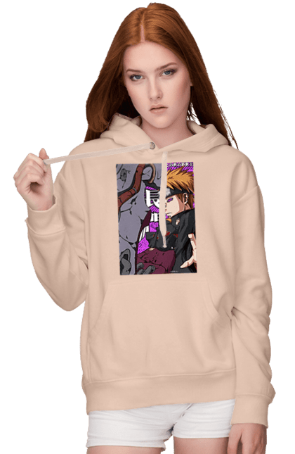 Women's hoodie with prints Naruto Yahiko. Akatsuki, anime, character, manga, naruto, ninja, pain, tv series, yahiko. 2070702