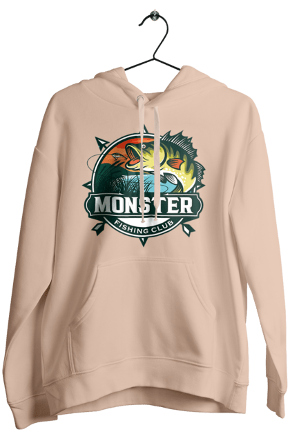 Жіноче худі з принтом "Рибальський клуб". Відпочинок, рибак, рибальський клуб, хоббі. 2070702