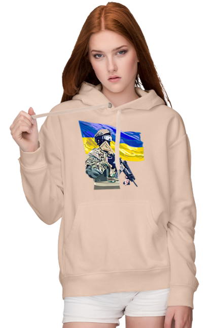 Women`s hoodie with prints Armed Forces | Flag 2070702