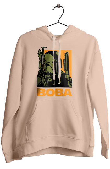 Women's hoodie with prints Boba. Bob fett, boba fett, clone, head hunter, star wars. 2070702