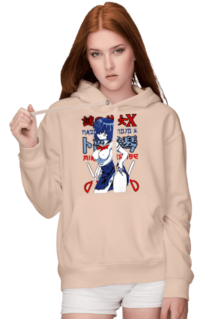 Women's hoodie with prints Mysterious Girlfriend X Mikoto Urabe. Anime, comedy, manga, mikoto urabe, mysterious girl, mysterious girlfriend x, romance, school. 2070702