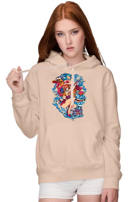 Women's hoodie with prints One Piece Nami. Anime, cat burglar, manga, nami, one piece, straw hat pirates. 2070702