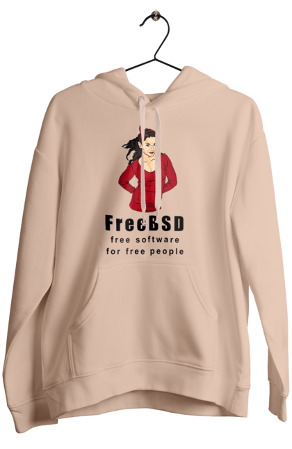 Жіноче худі з принтом "Freebsd Для Вільних". Bsd, freebsd, unix, адміністратор, айті, айтішник, безкоштовна, безкоштовно, бестія, вільна, демон, демонесса, доступність, незалежність, операційна система, ос, програміст, програмне забезпечення, свобода, сисадмін, система, системний адміністратор, софт, текст, червоний, чорний. 2070702