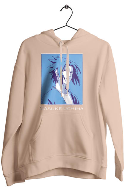 Women's hoodie with prints Naruto Sasuke Uchiha. Anime, manga, naruto, sasuke, sasuke uchiha, team 7, team number 7, uchiha. 2070702