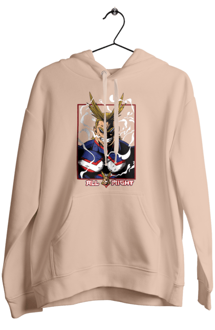 Жіноче худі з принтом "Моя академія героїв Всемогутній". All might, my hero academia, yagi toshinori, академія юей, аніме, всемогутній, манга, моя геройська академія, один за всіх, тошинорі ягі. 2070702