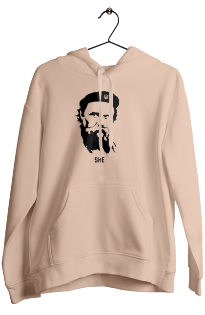 Жіноче худі з принтом "Шевченко". Берет, кобзарь, тарас, украина, шевченко. 2070702