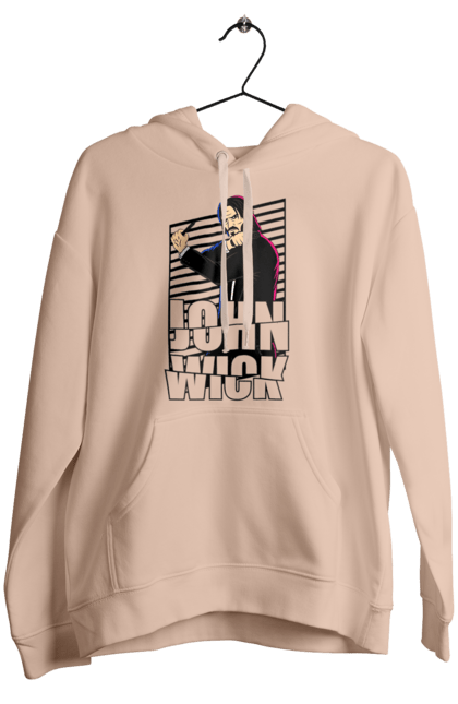 Women's hoodie with prints John Wick. Action movie, john wick, keanu reeves, killer, movie. 2070702