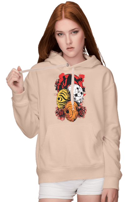 Women's hoodie with prints Naruto Obito Uchiha. Anime, character, manga, naruto, ninja, obito, obito uchiha, tv series, uchiha. 2070702