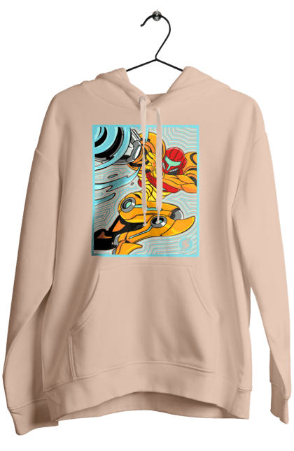 Women's hoodie with prints Metroid Samus Aran. Game, head hunter, heroine, metroid, power suit, samus aran, video game. 2070702