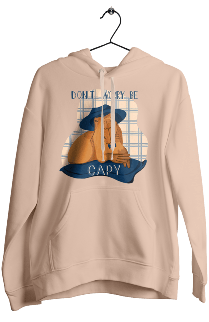 Women's hoodie with prints Capybara. Animal, capybara, rodent. 2070702