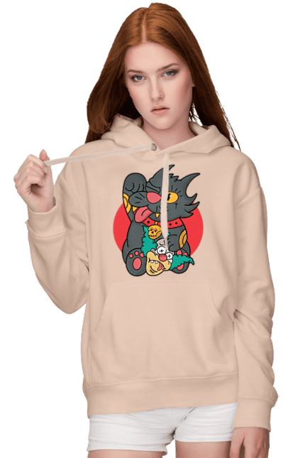 Women`s hoodie with prints The Simpsons Krusty the Clown. Clown, krusty, krusty the clown, simpsons. 2070702