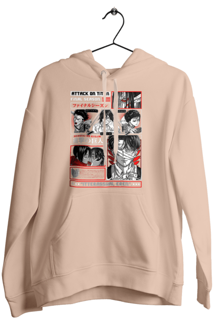 Women's hoodie with prints Attack on Titan. Action film, anime, attack on titan, dark fantasy, drama, eren, eren jaeger, manga, post-apocalyptic. 2070702