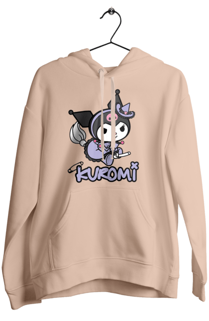 Women's hoodie with prints Hello Kitty Kuromi. Anime, character, hello kitty, kuromi, my melody, sanrio. 2070702