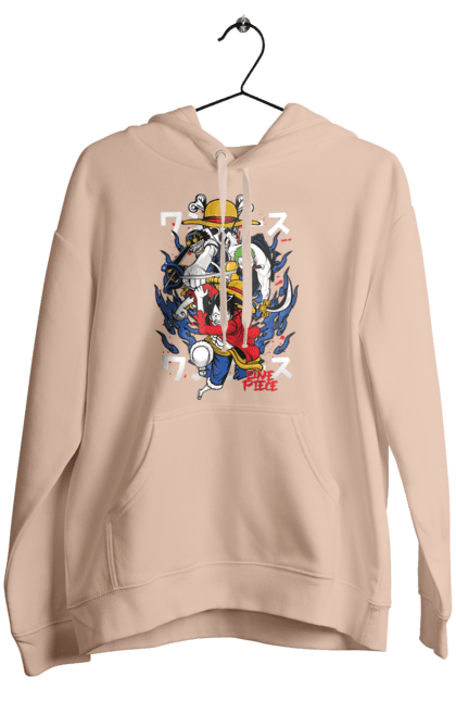 Women's hoodie with prints One Piece Luffy. Anime, luffy, manga, monkey de luffy, one piece, pirates. 2070702