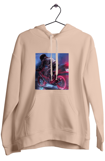 Женское худи с принтом Мотоцикл. Motolove, motorcycle, report, troll, украина. 2070702