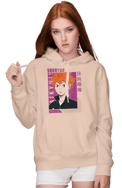 Жіноче худі з принтом "Волейбол!! Хіната". Anime, haikyu, hinata, manga, shoyo hinata, аніме, волейбол, манга, хіната, шьо хіната. 2070702