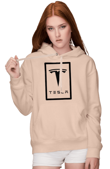 Women`s hoodie with prints Tesla. Tesla. 2070702
