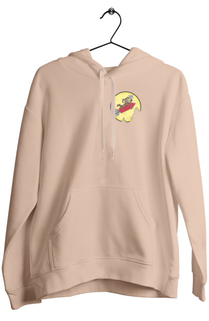 Women`s hoodie with prints Wile E. Coyote. Anti-hero, cartoon character, fast and bold, funny melodies, kayot, north american cayot, thief, villas, wiley, wili kayot. 2070702