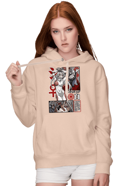 Women's hoodie with prints Deadman Wonderland Shiro. Anime, carrion carnival, deadman wonderland, death row wonderland, jail, manga, shiro. 2070702