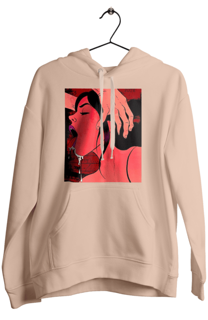 Women`s hoodie with prints Girl Sucks With Saliva. Sex, suck. 2070702