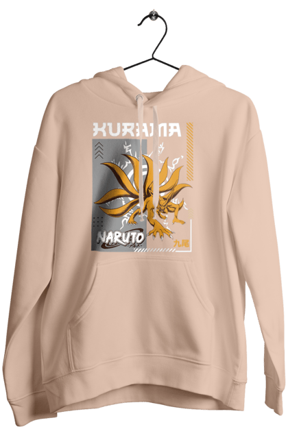 Women's hoodie with prints Naruto Kurama. Anime, character, kurama, manga, naruto, ninja, tv series. 2070702