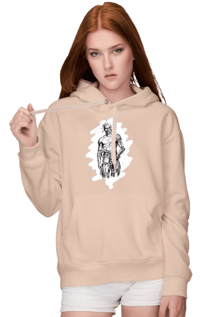 Women`s hoodie with prints Cyborgs of ukraine. Cossack, cyborg, forelock, patriot, pistol, ukrainian, vusa, zbroya. 2070702