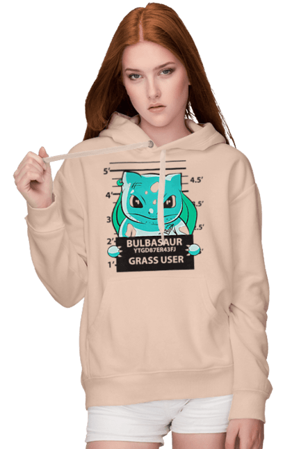 Women's hoodie with prints Pokemon Bulbasaur. Anime, bulbasaur, games, nintendo, pokemon, pokemon go. 2070702