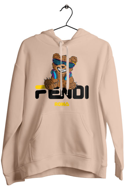 Жіноче худі з принтом "Fendi". Fendi, бренд, будинок моди, ведмедик, італія, люкс, мода, одяг, сумка, фенді. 2070702