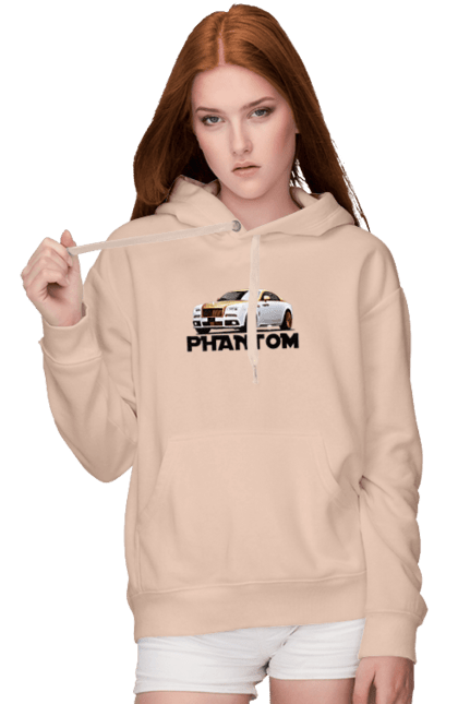 Жіноче худі з принтом "Ролс ройс". Авто, автомобіль, люкс клас, ролс ройс, седан, фантом. 2070702