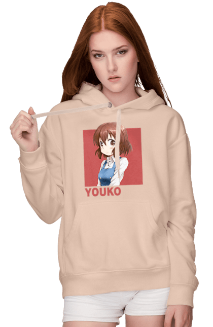 Women's hoodie with prints Kiniro Mosaic Yoko Inokuma. Anime, gold mosaic, kiniro mosaic, kinmoza, manga, yoko, yoko inokuma. 2070702