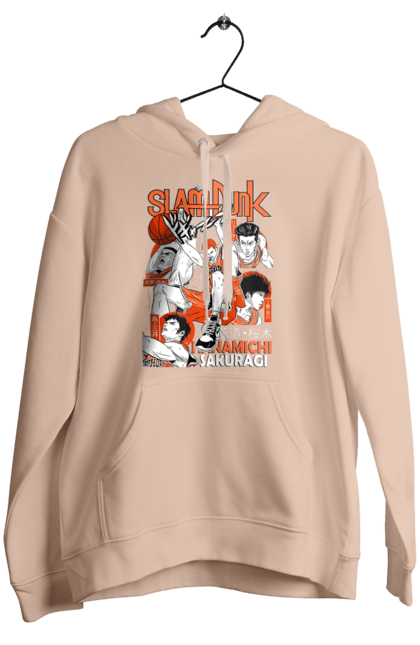 Women's hoodie with prints Slam Dunk Hanamichi Sakuragi. Anime, basketball, comedy, hanamichi sakuragi, manga, school, shonen, slam dunk, sports anime. 2070702