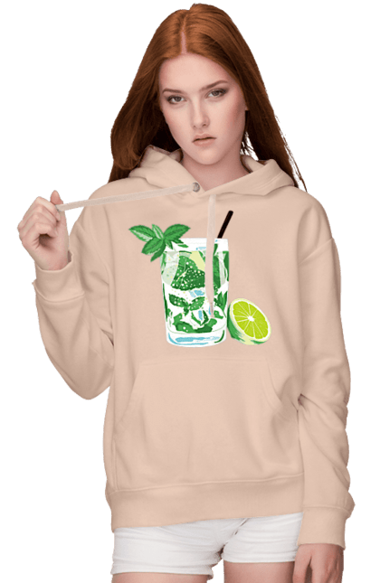 Women`s hoodie with prints Mojito And Lemon Drink. Drink, lemon, mojito. 2070702